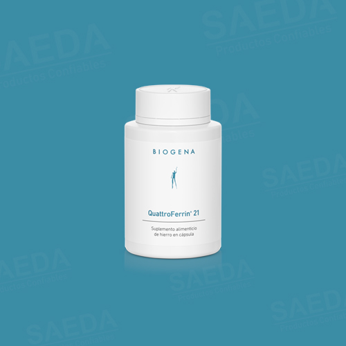 Hierro de 4 fuentes - Quattro Ferrin 21 - Biogena - 60 Cápsulas